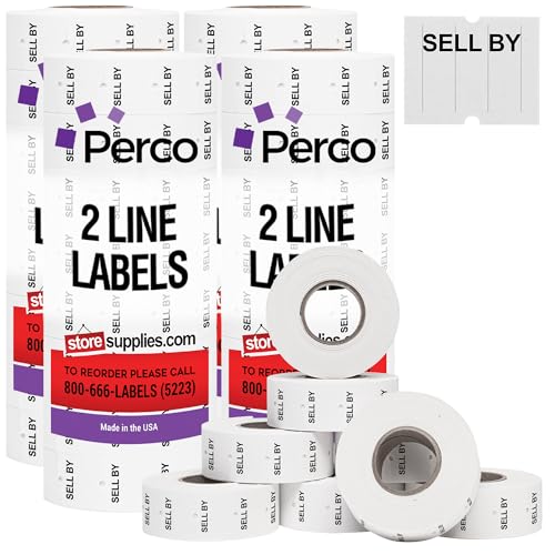 Étiquettes Perco 2 lignes pour la gestion des stocks en magasin - 4 pochettes de recharge