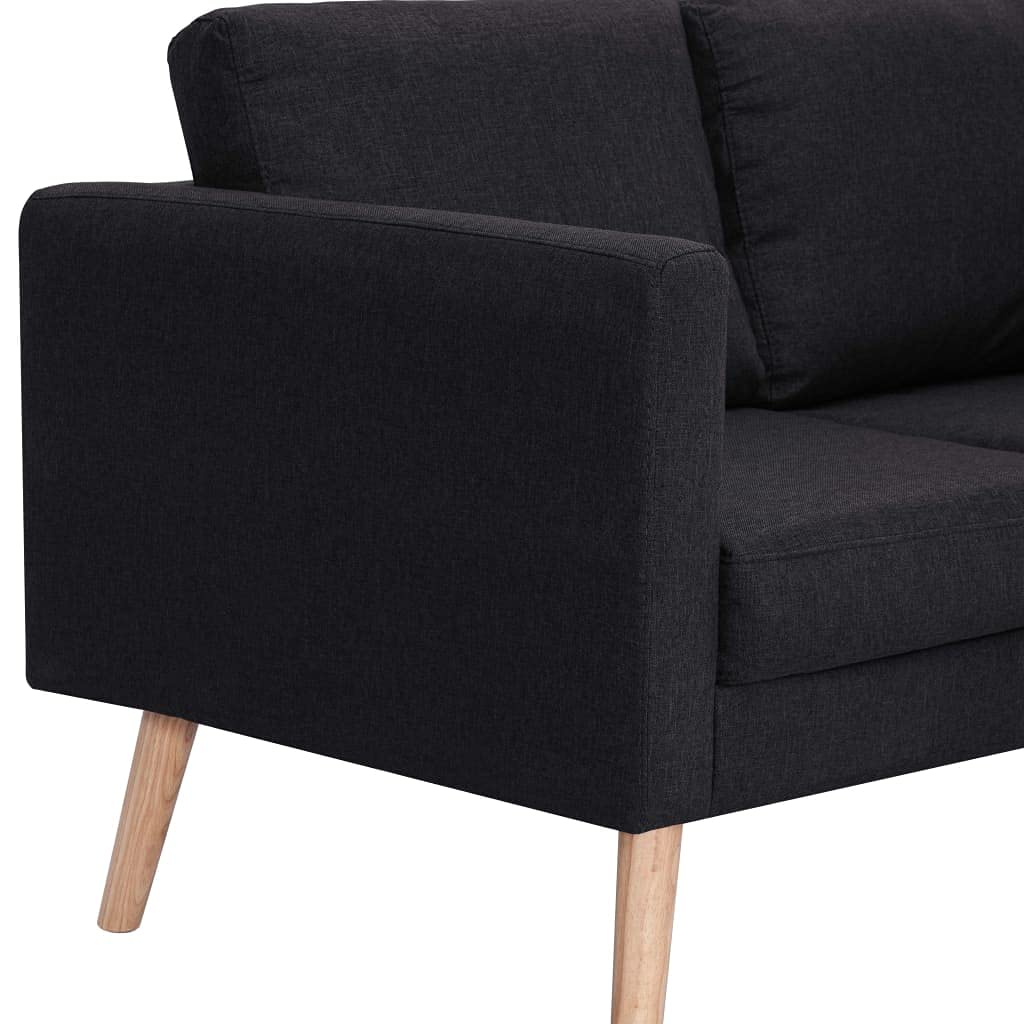 ARKEM Sofá de 2 plazas de Tela Negro Sofas De Salon SofáS De Dos Plazas Sofas para Espacios PequeñOs