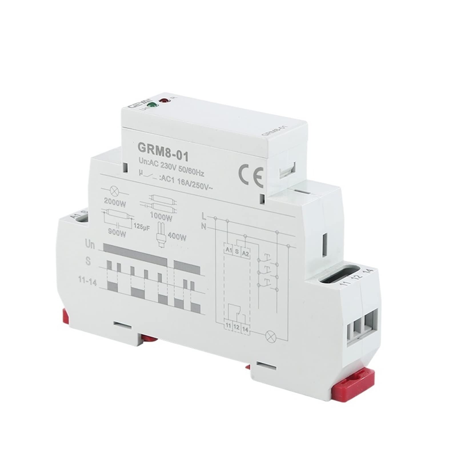 Relais de Verrouillage GRM8-01 AC230V avec mémoire 16A pour tableau électrique