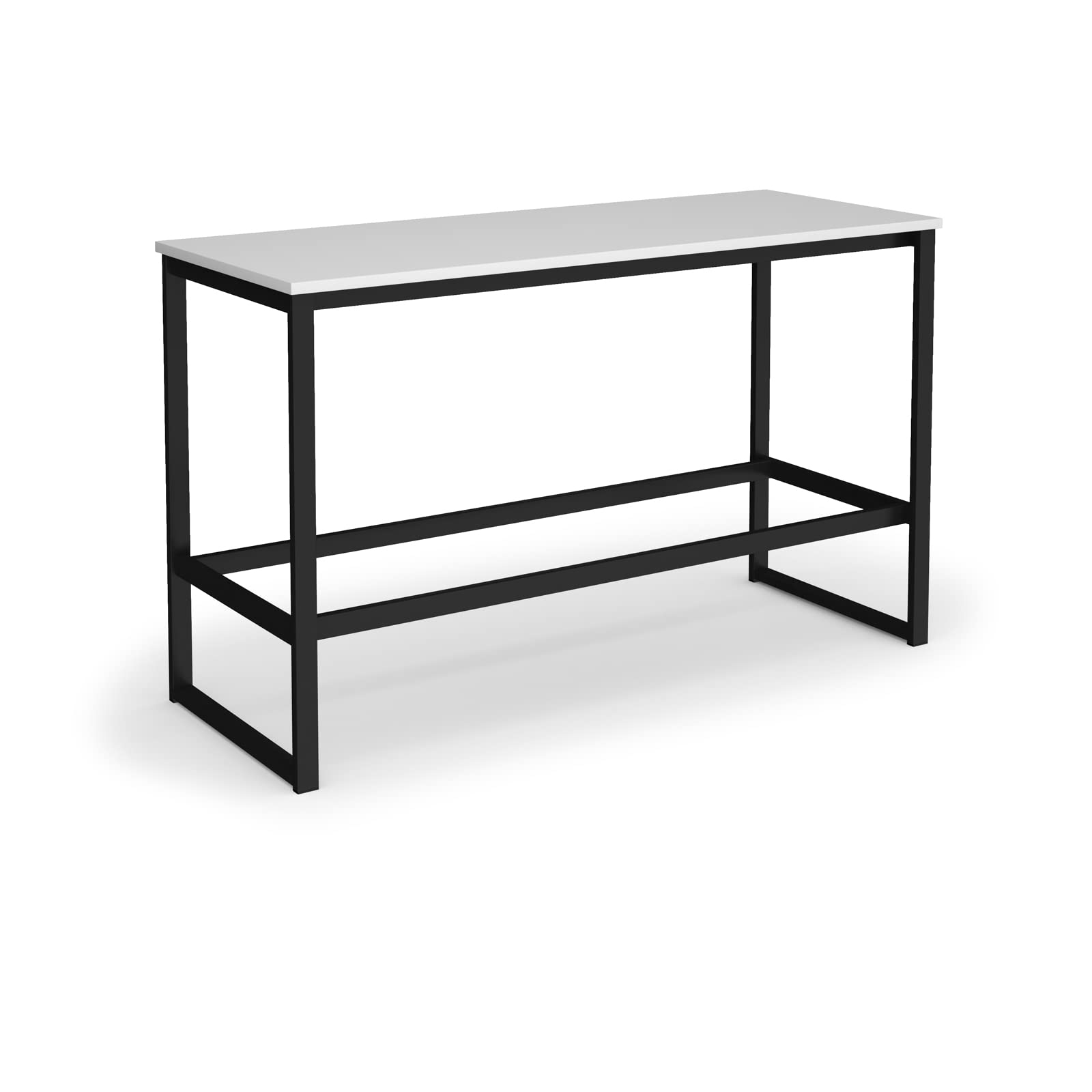 Mr OfficeOtto Poseur benching solution dining table - black frame, 1800, White