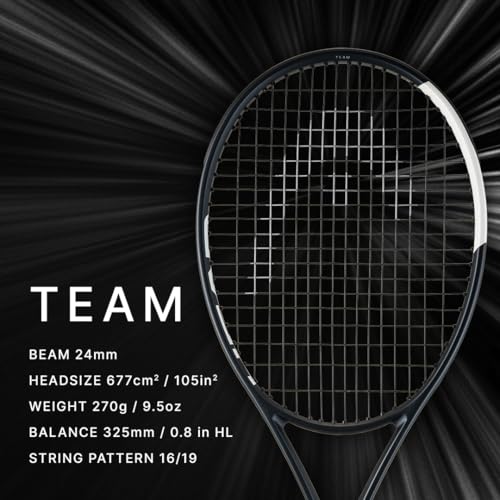Image of HEAD Speed Team 2026 Tennis Racquet | Strung Mid Tension with Velocity 16G String