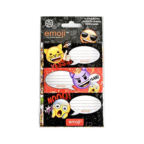12 Etiquettes scolaires EMOJI Afraid Cover