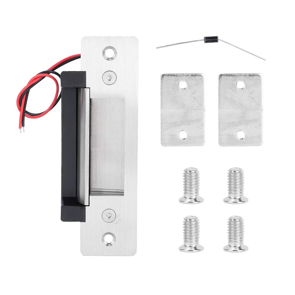 Electric Strike Door Lock,NO NC Adjustable Cathode Electric Door Lock Household Metal Wooden Door Accessories,for Metal Doors and Wooden Doors.