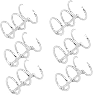 VILLCASE 6 Peças De Metal Fichário Calendário Anel De Ligação De Metal Livro Fichário Anel Planejador Clipes Chaveiro Chaveiro DIY Mini Scrapbook 3 Anéis Fichário Anéis Álbum De Fotos