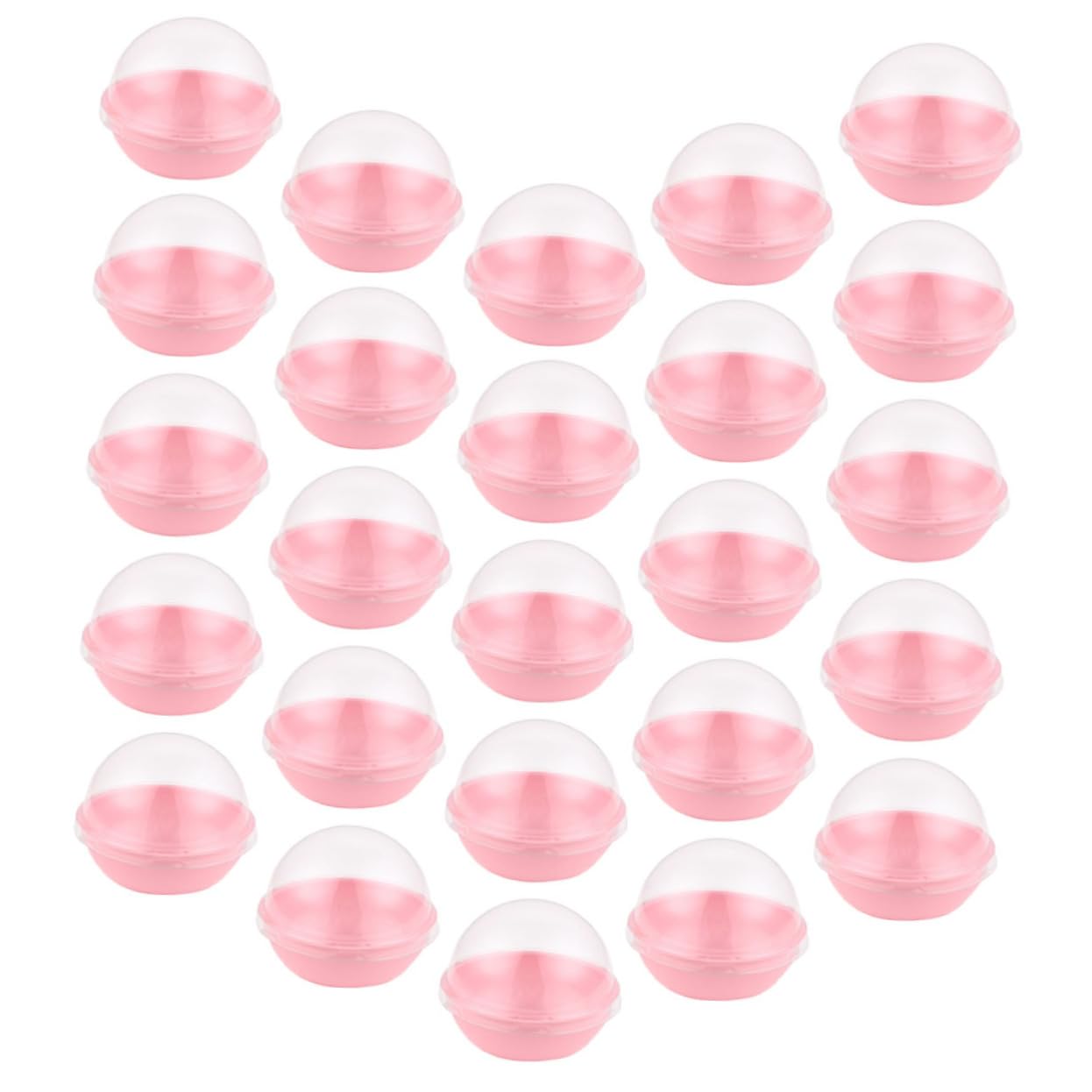 FELTECHELECTR 100pcs Mini Cupcake Containers with Dome Lid Individual Moon Cake Box for Egg Yolk Puff and Dessert Packaging Party Favor Boxes