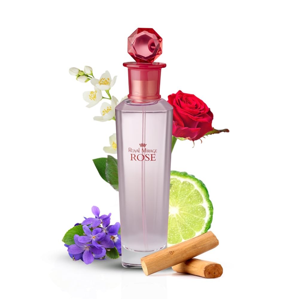 Royal Mirage Rose Eau De Toilette for Women | Floral & Fruity Fragrance | Apricot, Rose & Vanilla Notes | Long-Lasting Fragrance | Romantic & Timeless Scent | Everyday Wear | EDT for Women | 100ml