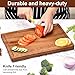 Wooden Cutting Boards For Kitchen Real Solid Sapele Wood Chopping Board One Piece Thick Hard No Glue Non Toxic With Juice Groove And Built-in Handle All Whole Single Wood Butcher Block (15*10.2*1Inch)