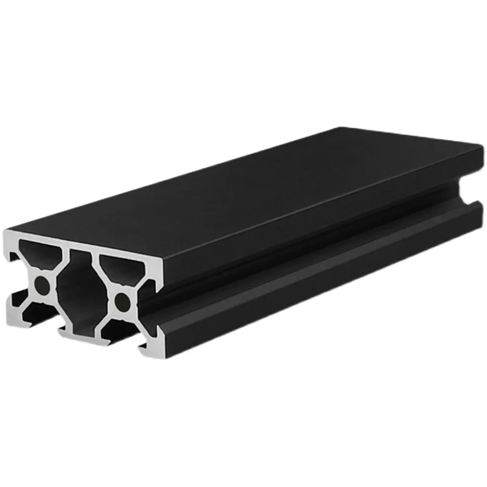GTPBAO 2 pezzi di profili in alluminio anodizzato nero 2040N1 con scanalatura a V standard europeo 20x40 mm, telaio estruso con guarnizione a faccia singola Binario estruso(800mm 31.5")