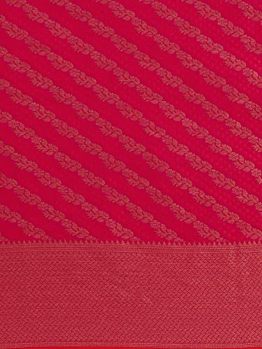 Image of Panzora Women's Banarasi Silk Woven Zari Work Saree With Unstitched Blouse Piece