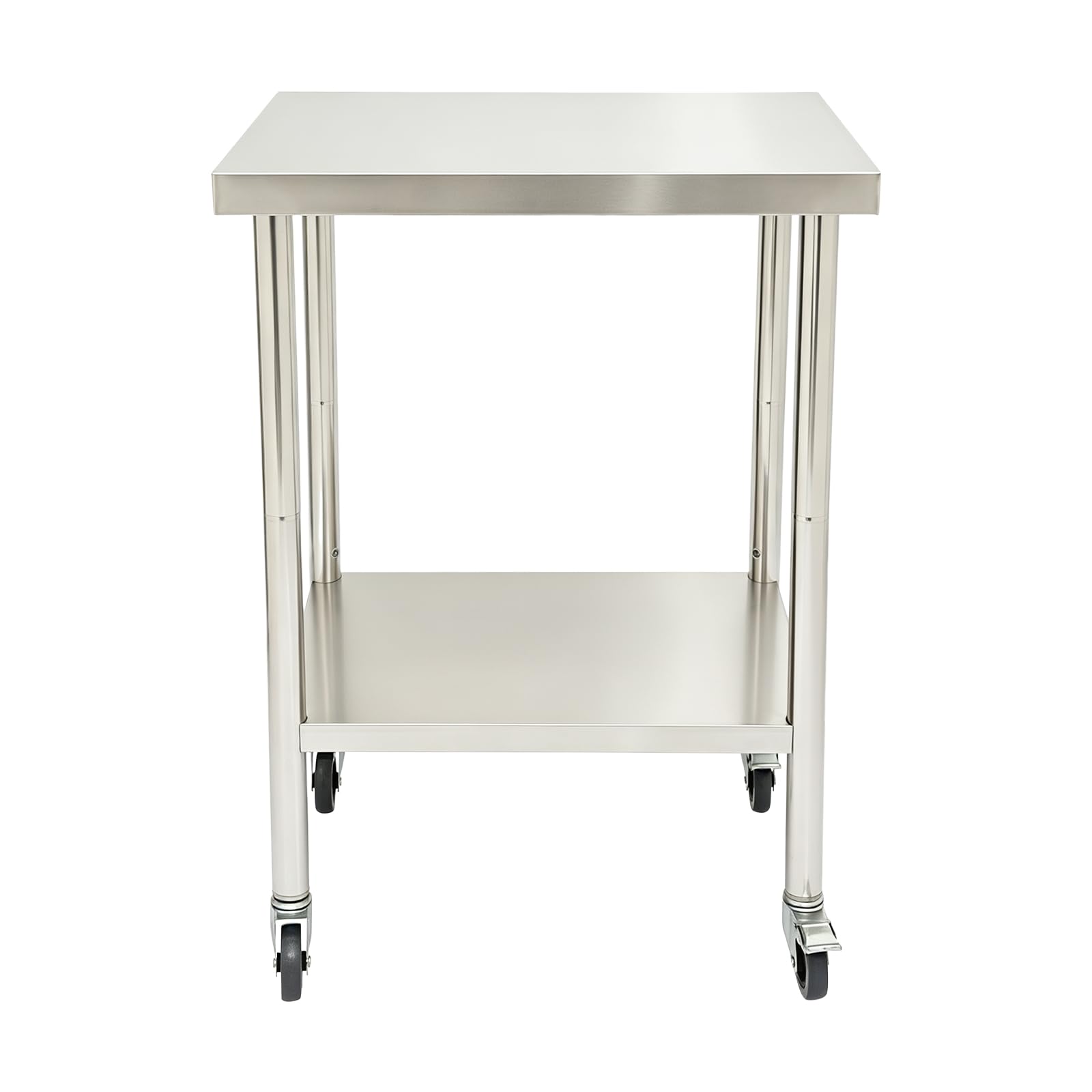 Edelstahl Arbeitstisch 60 x 45 cm Gastronomie Küchentisch 300 kg Belastbarkeit Zubereitungstisch Edelstahltisch für Küchen, Hotels, Bäckereien, Wäschereien