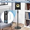 Adjustable Height Speaker Stands (Extends 79cm to 130cm) – Set of 2 Surround Sound Speaker Stands for Bookshelf & Satellite Speakers, Floor Stands with Cable Management Supporting to 5 Kg(Black) #4