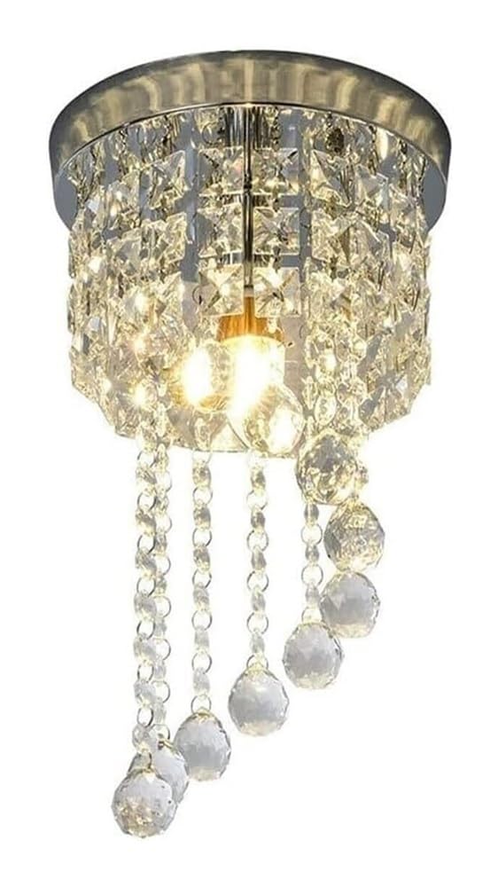 LYOUAE Modern Crystal Ceiling Light European Mini LED Ceiling Lamp