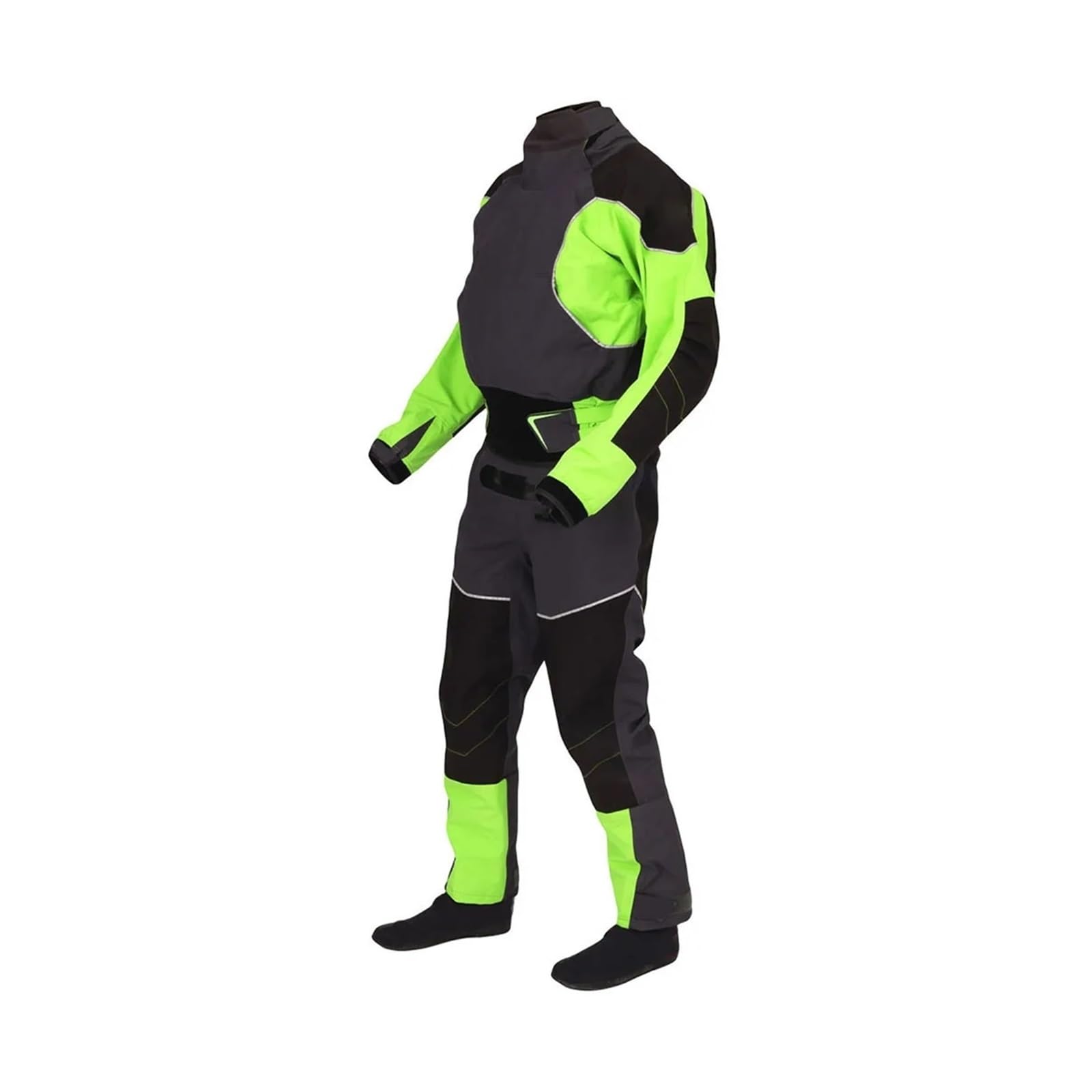 Combinaison étanche de kayak 4 couches for hommes Joints en latex au cou et aux poignets Surjupe à double réglage Velcro néoprène verrouillable Pour dériveur, voile et kayak