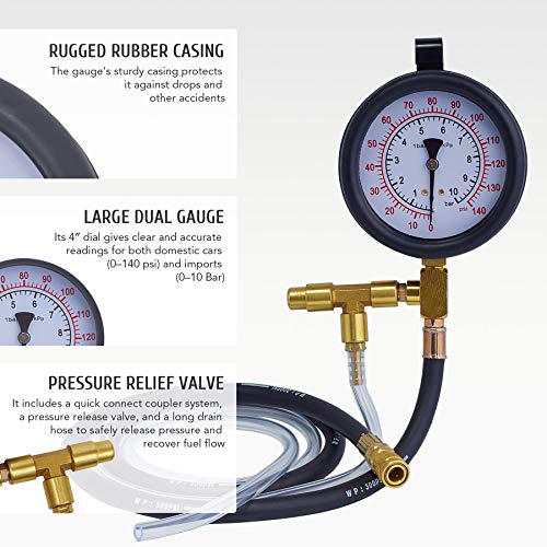 image for Orion Motor Tech Fuel Pressure Test Kit | Fuel Pressure Tester Tool Se