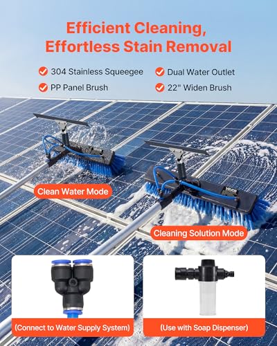Brosse télescopique nettoyage panneaux solaires 10 m VEVOR pour l'entretien de la maison - 3
