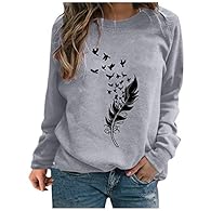 ✔Features: Round neck long sleeved pullover sweatshirt style ✔This women's long sleeved top pairs perfectly with any casual pants, such as jeans, leggings, and jogging pants ✔95% polyester, 5% cotton ✔Occasion: Wearing for daily life, work, office, s...