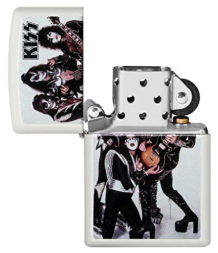 Encendedor Zippo Kiss bolsillo blanco clásico miniatura 4
