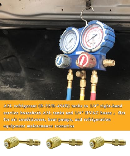 Adaptadores de refrigerante para tanques R-32/R-454B, 3 piezas miniatura 2
