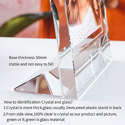 Modaier 4X6 Crystal Picture Frame,Luxury Modern Clear Crystal Glass Photo Frames With Multiple Shining Groove For Photo,Landscape,Painting And Poster #TOP4