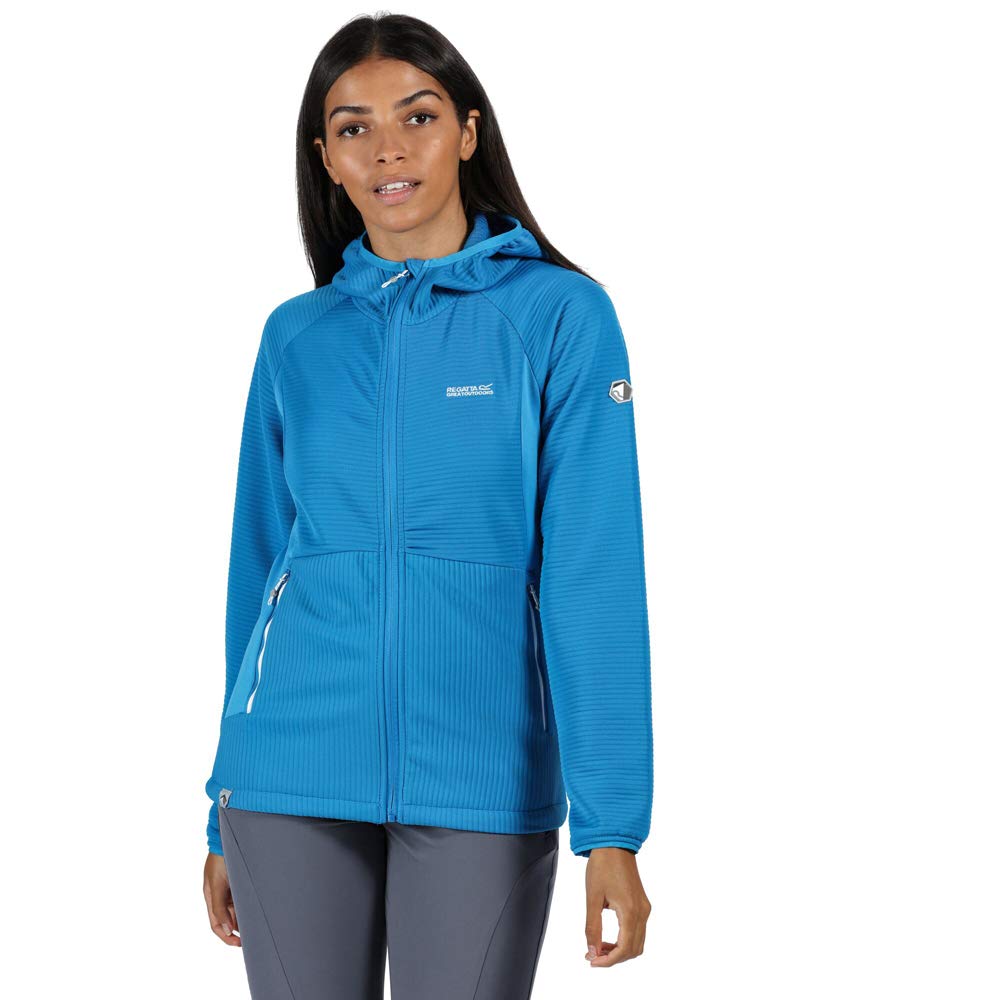 Regatta Terota Comfortable Hooded Fleece with Extol Stretch Side Panels and Full Zip Opening Fleece Woman