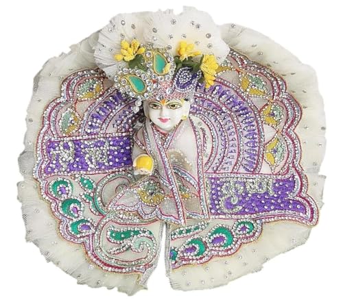 Image of Partish Laddu Gopal Heavy Janamashtmi Poshak Size 6 l Ladoo Gopal Dress l Bal Gopal l Kanha Ji Thakur Ji Dress(A1)