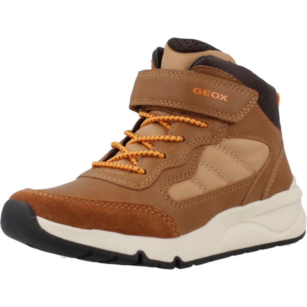 Geox J ROONER BOY E Sneaker, 1 UK Brown