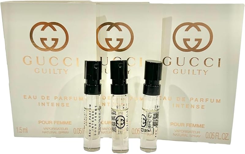 Guilty Intense Muestra Perfume Mujer EDP Spray Pour Femme 1,5 ml / 0,05 oz - juego de 3