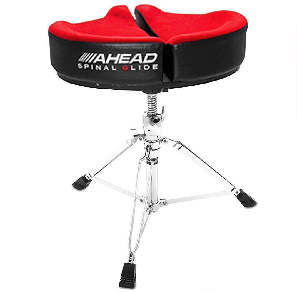 Ahead SPG-R Spinal Glide Drum-Hocker Rücken-schonend Sattelsitz + keepdrum Drumsticks