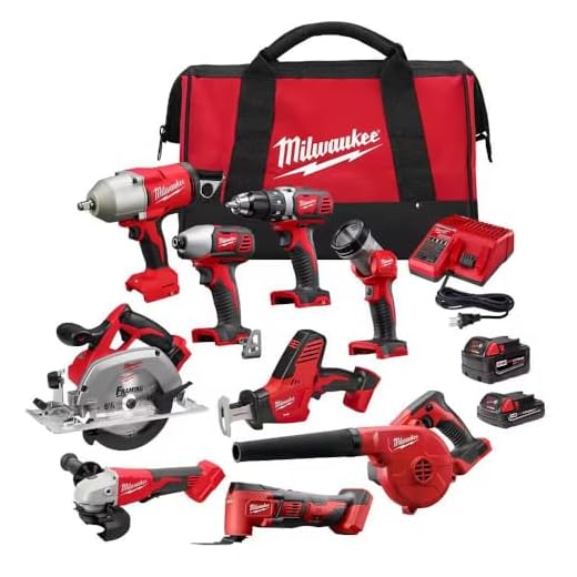 MILWAUKEE M18 18-Volt Lithium-Ion Cordless 9-Tool Combo Kit with 3 4.0 Ah Batteries, Charger and Tool Bag