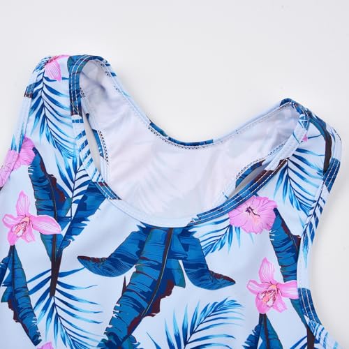 Image of Uhnice Girls Swimsuit Two Piece Tankini Swimwear with Boyshort