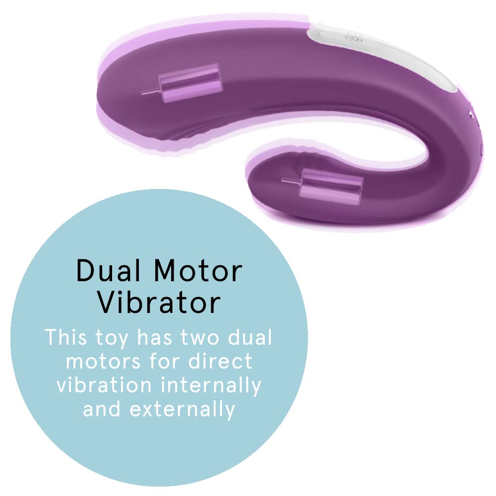Sh Vibrador de punto G de clítoris | Estimulador de clítoris con control remoto | Vibrador de doble cabeza para vagina, ano y pezón | Rosa
