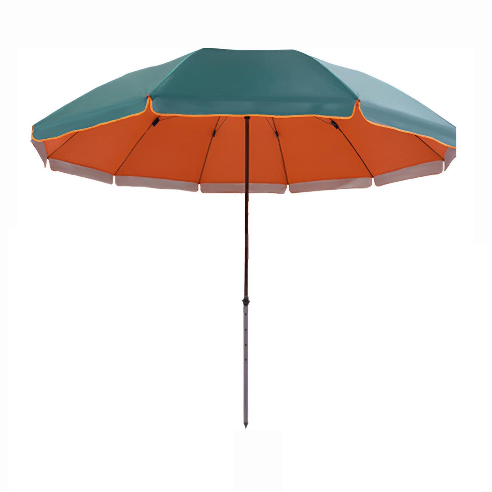 Parasol Ogrodowy, Duży Parasol Zewnętrzny, Parasol Plażowy, Ochrona UV UPF50+, Okrągły Zielony Parasol Stołowy na Trawnik, Podwórko, Taras, Basen