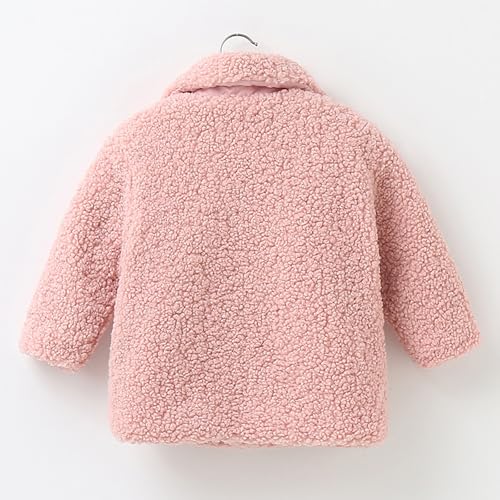 Kids Girls Po𝐥ar Fleece Jackets She𝐫pa Fuzzy Lightweight Button Outerwears Toddler Long Sleeve Warm Casual Coats2