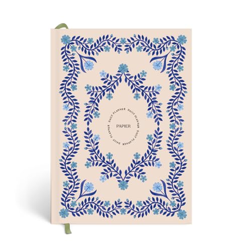 Papier Italian Summer Daily Planner - Hardback Vintage Design | Track Habits, Thoughts, To-Dos & Priorities | Motivational Gift
