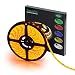 Tasodin Water-Resistance IP65, 12V Waterproof Flexible LED Strip Light, 16.4ft/5m Cuttable LED Light Strips, 300 Units 3528 LEDs Lighting String, LED Tape(Yellow) Power Adapter not Included