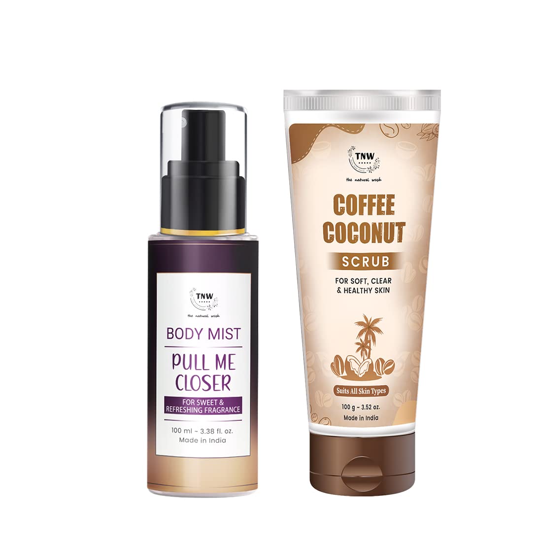 TNW-The Natural Wash Combo with Pull Me Closer Body Mist and Coffee Coconut Scrub | For Long-Lasting Fragrance & Removing Dead Skin Cells | Suitable for All Skin Types-image-16