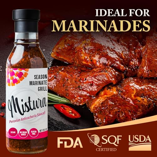 Image of Mistura Peruvian Aji Marinade - Anticucheria 12oz, 2 Pack | Authentic Peruvian aji marinade sauce - traditional anticucheria grilling seasoning for chicken, carne asada, fish & beef