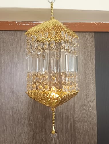 P.A.Stylish 1Hook Rajasthani Jhumar Designs Moti Wall/Door Center Single Hanging Toran/Latkan/Bandarwal with LED Light Free.[12 x 10In][1Piece]