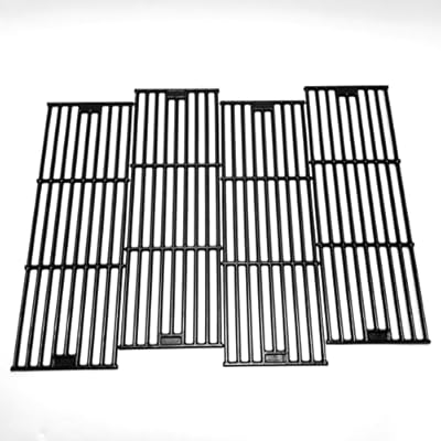 Tmozyar C051 Grill Cast Iron 4 Cooking Grid Grates Replacement for King Griller, Chargriller 2121, 2123, 2222, 2828, 3001, 3030, 3725, 4000, 5050, 5252, 9020 Grill