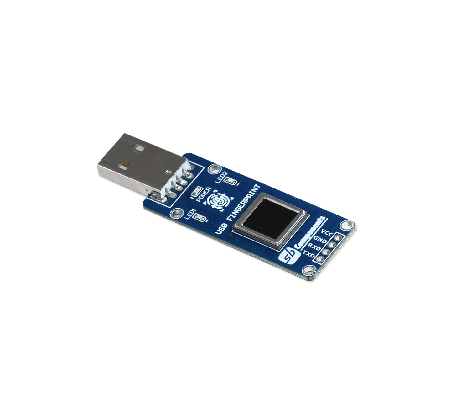sb components Acrylic USB Fingerprint Scanner for PC,Single Board Computers and Micro Controllers USB Dongle Fingerprint Expansion Board,Blue 3