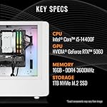 Thermaltake LCGS Quartz i1460 Gaming Desktop (Intel Core™ i5-14400F, ToughRam DDR4 3600Mhz 16GB RGB Memory, NVIDIA GeForce® RTX 5060, 1TB NVMe M.2, WiFi, Windows 11) S2QT-B760-560-LCS - Image 2