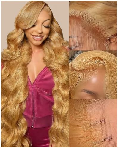 30 Inch Honey Blonde Wig Human Hair 250% Density Soft