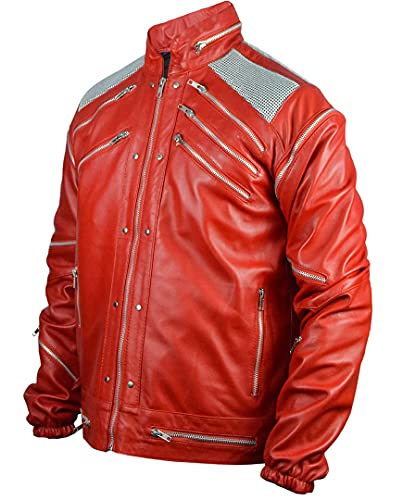 (100% Real Leather) Beat-It Jacket song - A++ Quality Sheep Leather3