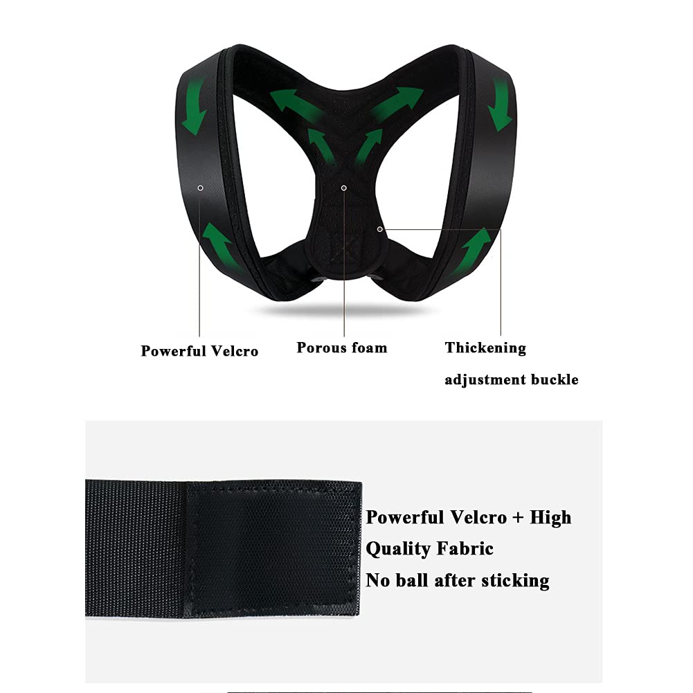 Corrector for Men and Women Adjustable Upper Back Brace for Clavicle Support and Providing Pain Relief from Neck,Back and Shoulder,Improves Spinal and Self-Esteem,S (A X)
