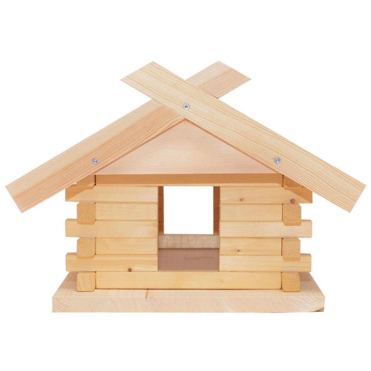 Vogelhaus Bausatz (Groß) - Grün Futterhäuschen, Vogelhäuschen L: 44,00 cm B: 38,50 cm T: 28,50 cm
