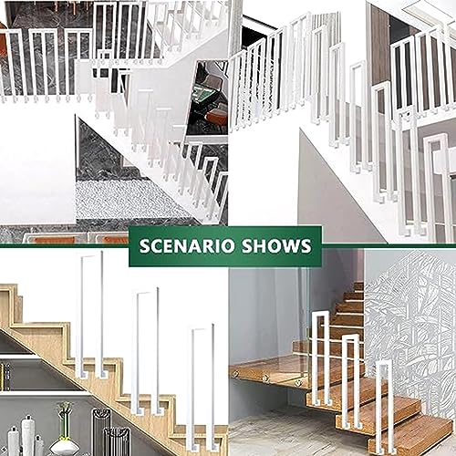 Balustrada schodowa z kutego żelaza na 1 stopień, 45 cm, złota kwadratowa rura, do wewnątrz/na zewnątrz, zestaw wsporników poręczy, dekoracyjna poręcz schodowa, trwała i stylowa