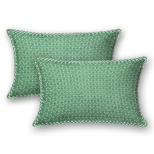 Image of LIVING ROOTS Premium Jaipuri Hand Block Printed 300 TC - King Size Cotton Bedsheet - 90x104 Inches with 2 Matching Pillow Covers | Peacock & Floral Design | Soft, Durable & Colorfast Fabric (222-B)
