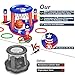 Pool Games Set, Volleyball Net & Basketball Hoop & Ring Toss, 3-in-1 Large Inflatable Water Sport Game Toys for Multi-Player Adults Kids American Flag Swimming Beach Toy for Party Summer