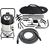 Cen-Tec Systems 95105 Trantor Industrial 2-Motor Vacuum with Filter Shaker and 24 Ft. High Reach Attachment Kit, w, Stainless