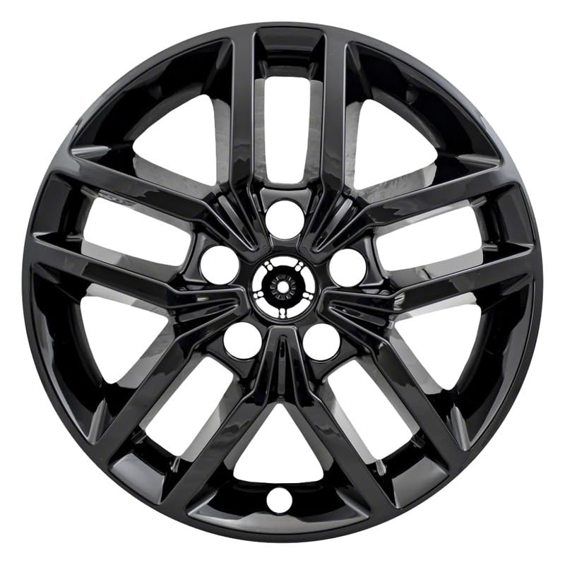 Fuel Rider Set of Four (4) 18 inches Gloss Black ABS Wheel Skins Impostors Wheel Covers Compatible with 2017-2022 Jeep Grand Cherokee Wheels- Auto Tire Replacement Cap Cover